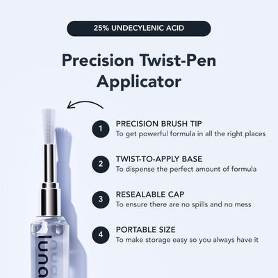 Lunavia Antifungal Pen – Cures Most Athlete’s Foot, Jock Itch, and Ringworm - 25% Undecylenic Acid with added Tea Tree, Jojoba, Clove Bud Oils & Aloe -1-Pack Twist Pen (9ML Volume)